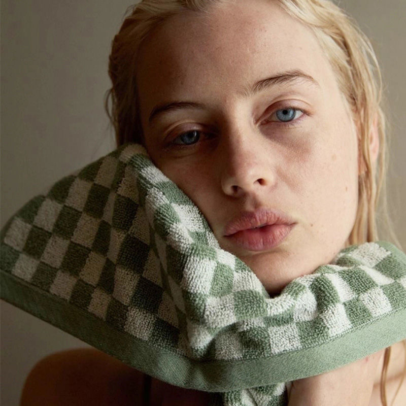 Retro Checkerboard Plaid Long- - Cloth Face Mask Washable ulasan dan harga