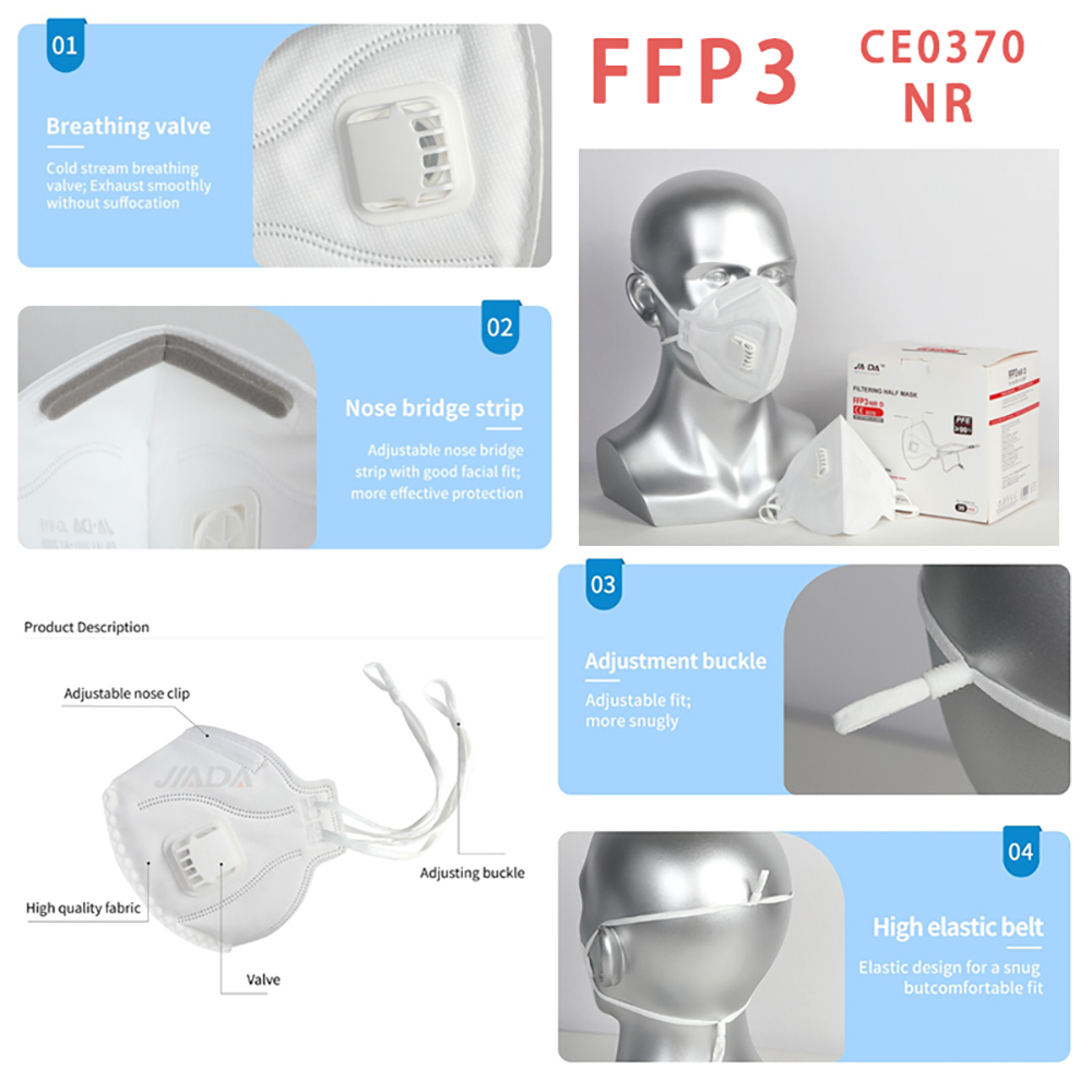 20pcs/box FFP3 NR Folding Mask - Anti Pollution Mask ulasan dan harga