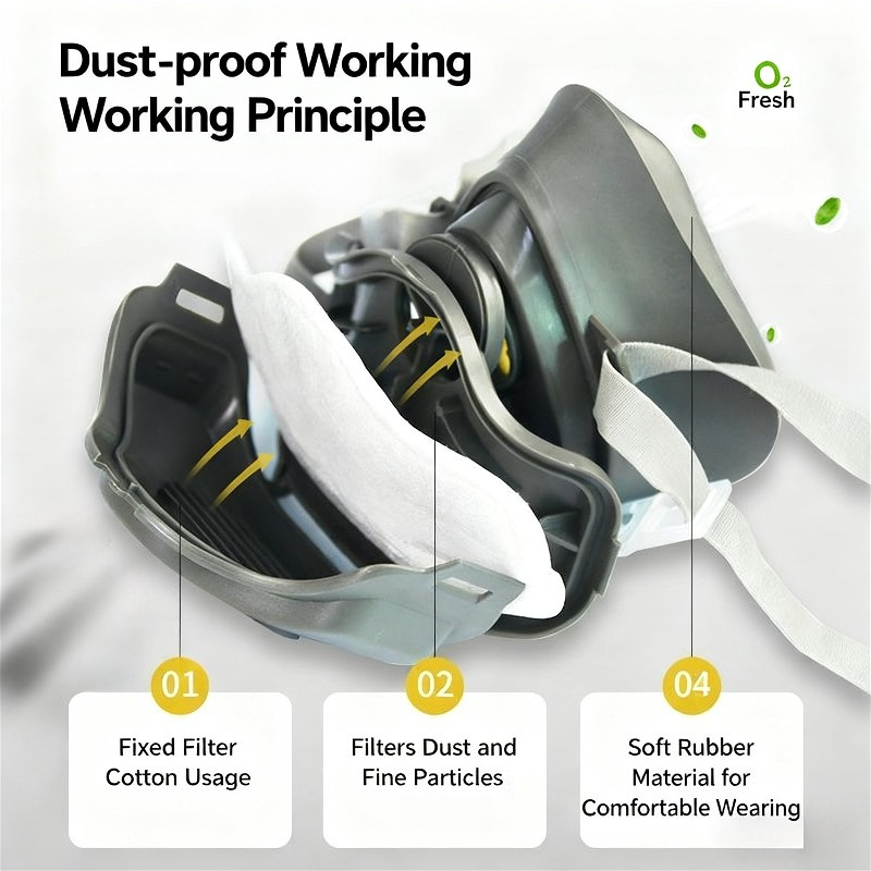 Half Face Dust Mask Dust Respi - Respirator Half Face ulasan dan harga