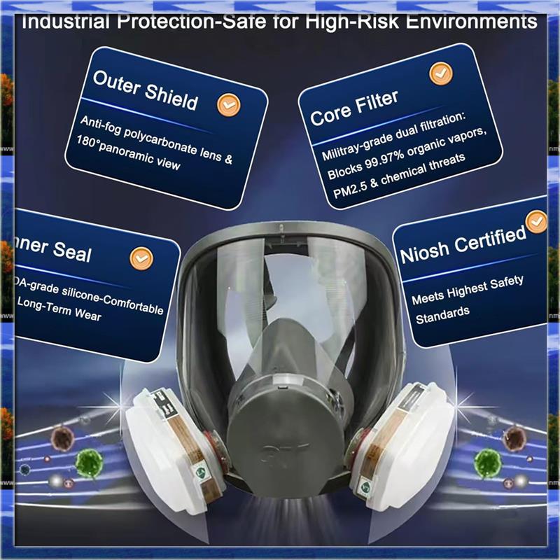 LJL Reusable Full Face Respira - Dust Mask Construction ulasan dan harga