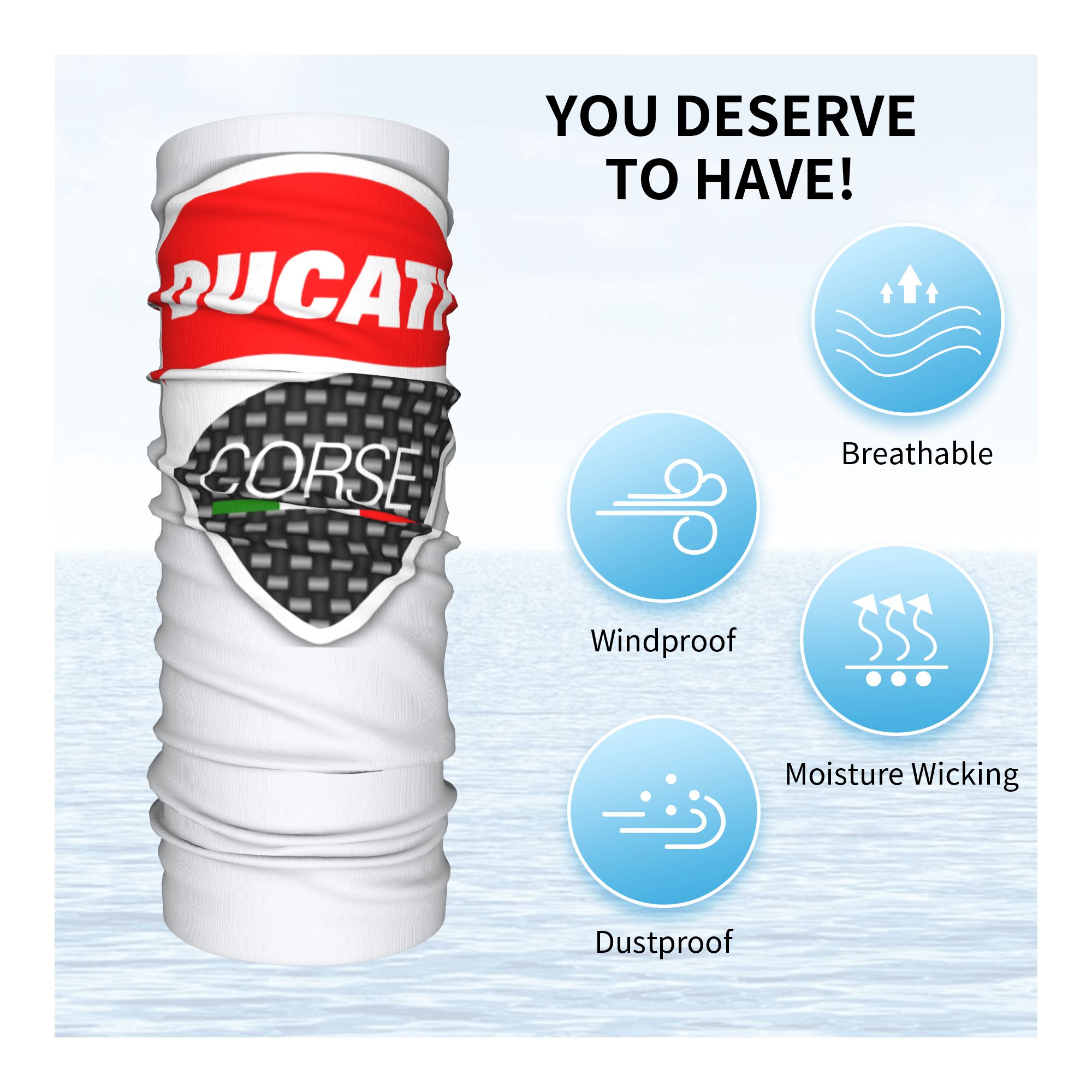 Custom Racing Sprot Ducatis Ba - Neck Gaiter Face Cover ulasan dan harga