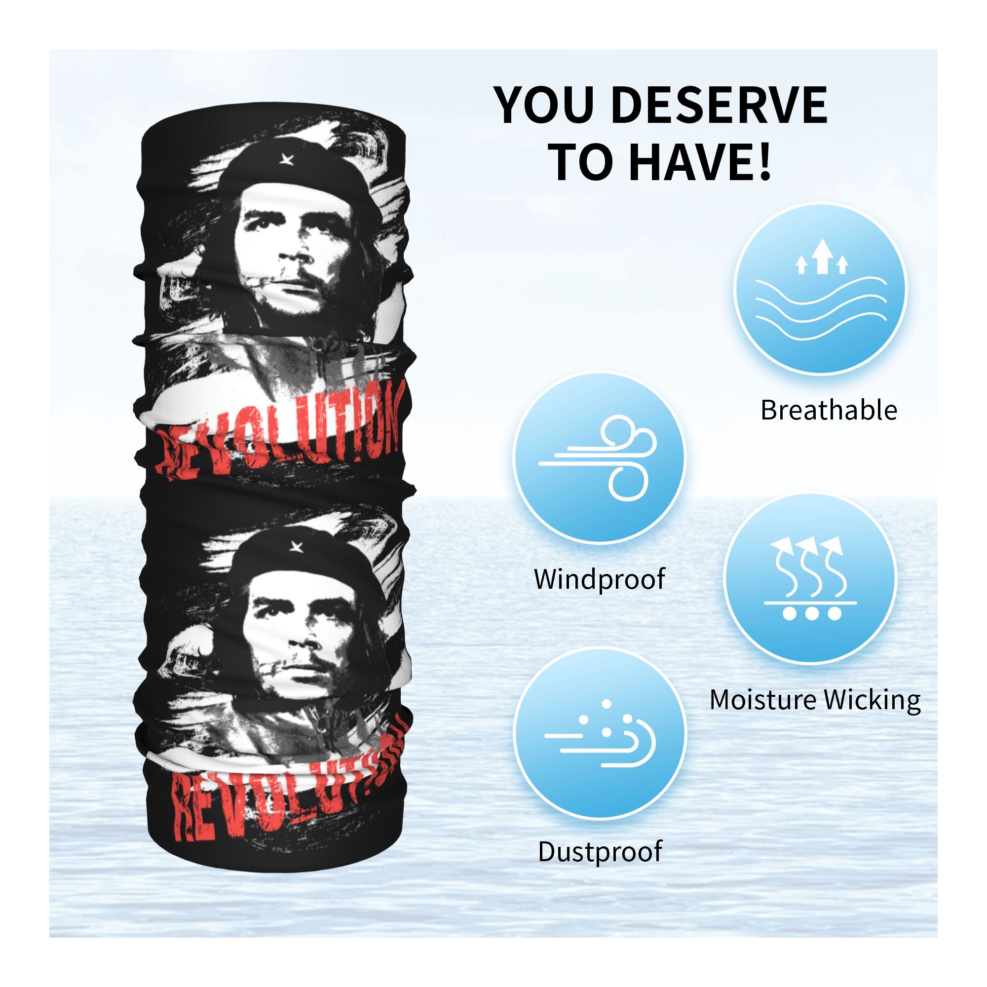 Custom Che Guevara Revolution  - Neck Gaiter Face Cover ulasan dan harga