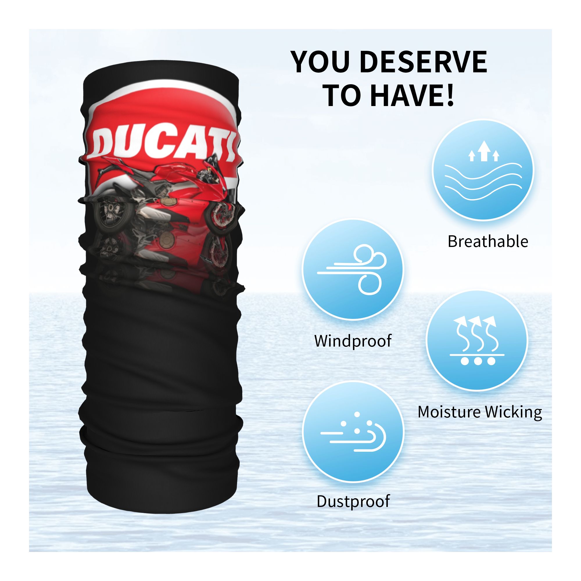 Custom Speed Ducatis Racing Ba - Neck Gaiter Face Cover ulasan dan harga