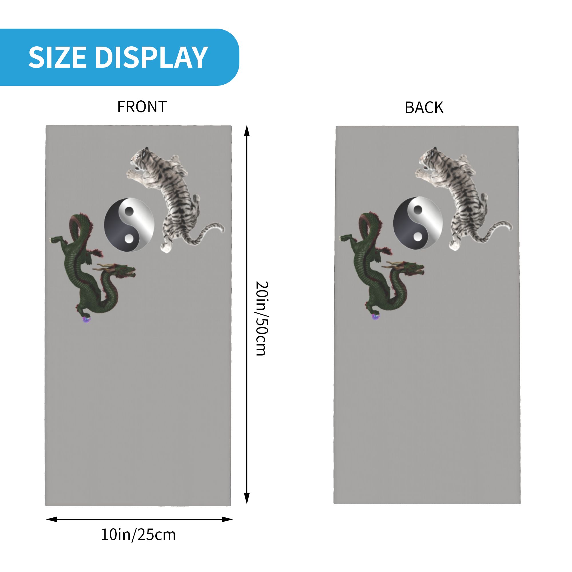 Custom Yin Yang Dragon and Tig - Neck Gaiter Face Cover ulasan dan harga