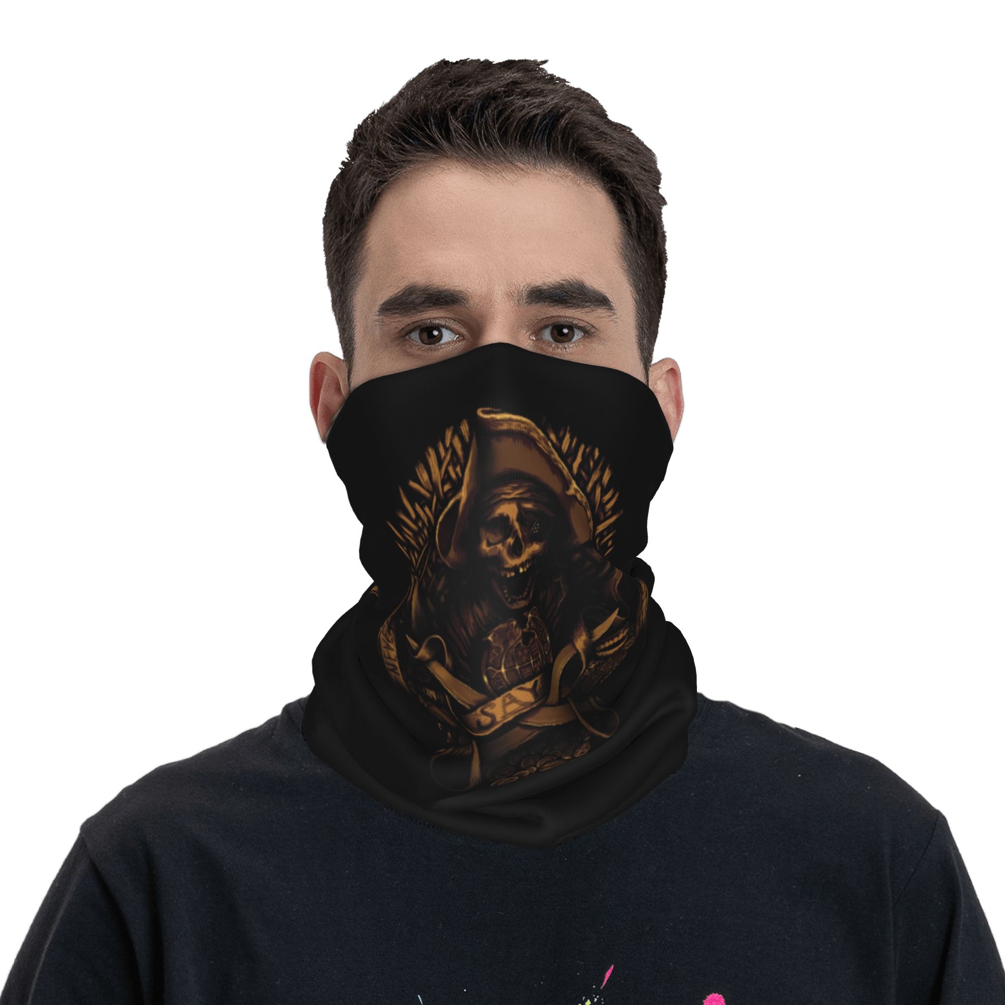 Custom Never Say Die Pirate Sk - Neck Gaiter Face Cover ulasan dan harga